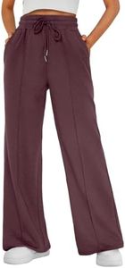AUTOMET Womens Wide Leg Sweatpants Baggy Lounge Sweat Pants WineRed 2XL