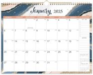 Calendar 2025 - Wall Calendar 2025 uk, 12 months Calendar, Twin-Wire Binding, Hanging Hook, Jan. 2025 - Dec.2025, Six Different Patterns, 37.6 x 29 cm