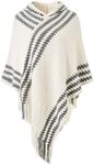 Ferand Soft Pullover Poncho Sweater Cape with Hood for Women, One size, Beige