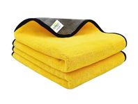 SOFTSPUN 900 GSM, Microfiber Double Layered Silk Banded Edge Cloth 40x60 Cms 2 Piece Towel Set, Extra Thick Microfiber Cleaning Cloths Perfect for Home, Kitchen, Cars, Furniture and More.