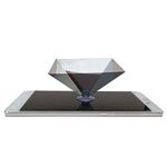 laoonl 3d Hologram Pyramid Display Projector, Holographic Projection for Smart Phone, Smartphone Projector Turn Your Smartphone Into a Miniature Hologram Projector