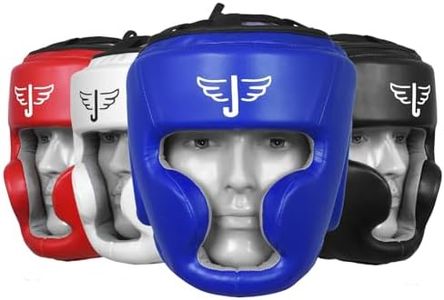 JAYEFO Sports Head Guard for Boxing MMA Kickboxing Muay Thai SELF Defence Training Gear Protection Helmet Martial Arts for Youth Men & Women (Blue, S/M)