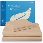 Ashton Sheets King Sheets Set Egyptian Cotton - 800 Thread Count 4 PC Egyptian Cotton Sheets King Size, Luxury Sheets King Size, Cooling High Thread Count Deep Pocket Sheets, Fits upto 18" - Taupe