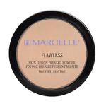 Marcelle Flawless Skin Fusion Pressed Powder, Buff Beige, Talc-Free, Natural Matte Finish, Silky Texture, Hypoallergenic, Fragrance-Free, Cruelty-Free, Paraben-Free, Non-Comedogenic, Mineral Oil-Free, 7 g