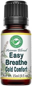 Easy Breathe Essential Oil Blend with Peppermint, Eucalyptus, Clary Sage, Rosemary, Cedar, Aromatherapy by Creation Pharm
