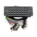 Seismic Audio Rack Mount 32 Channel TRS Combo Splitter Snake Cable-5' and 30' XLR Trunks (SARMSS-32x530)