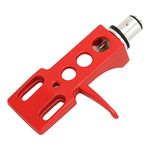 Hilitand Turntable Headshell, Universal LP Turntable Phono Headshell Cartridge Replacement with 4 Wires(Red)