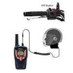 Pama HM-100 PTT/VOX Open Face Motorbike Motorcycle Intercom Headset + Comtech CM-45VX VOX adaptor for Cobra 2 Two Way Radios