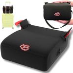 BubbleBum Teleport Backless Booster Car Seat, Kids Booster Seat for Car 40-100 lbs, Telescopic Portable Carseat, Ideal for Everyday Use and Foldable for Travel, 4 Year Old + Child/Toddler - Black
