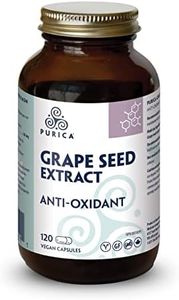 PURICA - Grape Seed Extract, 120 Vegan Capsules - Source of Antioxidants for the Maintenance of Good Health - Concentrated Blend of Standardized Proanthocyanidins