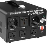 Yinleader 3000W Voltage Converter Transformer(110V to 220V,220V to 110V) Step Up/Down Converter 110/120 Volt - 220/240 Volt w/US Standard Power Cord,Circuit Breaker Protection (VTUSEU-3000)