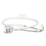 RCSP Dual Head Stethoscope For Doctors And Medical Student, Pediatric And Adult Stethoscope, light weight Aluminium Chest Piece with Flexible Jointless Tube & Soft Sealing Ear Knobs White