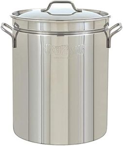 Bayou Classic 1044 44-qt Stainless Stockpot Features Heavy Welded Loop Handles Vented Lid Perfect For Boiling Shrimp Seafood Vegetables Tamales and Peanuts