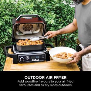 Ninja Woodfire Electric Grill, Red – Outdoor BBQ & Smoker
