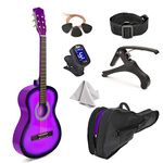 30" Wood Classical Guitar with Case and Accessories for Kids/Girls/Boys/Beginners (Purple Gradient)