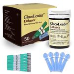 50 Premium GlucoLeader Glucose Test Strips & Lancets – (No Meter included)! Manufactured in Taiwan.