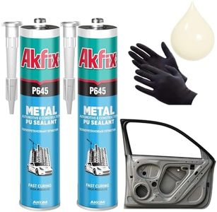 Akfix P645 Seam Sealer Automotive Beige (2x10.1 Oz.) - Urethane Autobody Seam Sealer Adhesive for Metal Joints, RV Roof Sealant, Sandable, Paintable, Fast Curing and Durable Bonding | Beige, 2 Pack