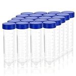 50 Pack Conical Centrifuge Tubes, 50mL Plastic Test Tubes with Screw Caps, Polypropylene Container with Graduated and Write-on Spot