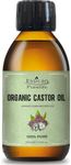 Essican Purelife Castor Oil Organic Hexane Free Glass Bottle 100ml (Pack of 1)- Pure Organic Castor Oil Cold Pressed Natural for Healthy Skin Face Body Eyelashes Brow Hair Growth Vitamin E