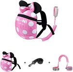 CZSYZCZS Toddlers Leash + Anti Lost Wrist Link Child Kids Safety Harness Kids Walking Wristband Assistant Strap Belt (pink)