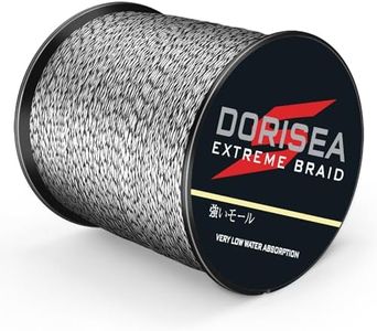 Dorisea Extreme Braid 100% Pe Multi-Color(Black&White) Braided Fishing Line 109Yards-2187Yards 6-550Lb Test Fishing Wire Fishing String Incredible Superline (100m/109Yards 130lb/0.63mm(8Strands))