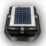 Solar RoofBlaster 2.0 with Brown Vent | Solar Attic Vent | Solar Roof Vent | Solar Roof Attic Fan | New and Improved Design