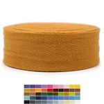 2" & 1.5" & 1.18'' & 1" Cotton Twill Tape - 10 Yards - 50+ Colors -%100 Natural Cotton 1 Inch 1.5 Inch 2 Inch Herringbone Bias Binding Cotton Tape Trim for Sewing Wrapping Craft DIY 10144 (MeriGold)…