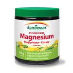 Jamieson Magnesium Bisglycinate Plus Citrate Powder - Lemon Lime Flavour Drink Mix , 228.0 g (Pack of 1)