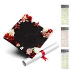 Handmade Graduation Cap Topper Gift for Her Graduation Gift Graduation Cap Decorations, Always Stay Humble and Kind (Blank-Black)