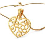 Joyalukkas 22k (916) Yellow Gold and Pendant for Girls