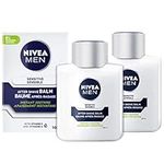 NIVEA Men Sensitive Skin After Shave Balm (2x100ml), Aftershave for Sensitive Skin, No Drying Alcohol, Instantly Soothes & Protects Skin from Shaving irritations, 200 ml