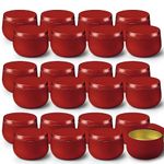 24 Pack Empty Tin Candle Jars for Making Candles, 8oz Candle Containers with Lid, Metal Tins for DIY Candle Making Supplies, Arts & Crafts, Storage, Gifts