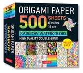 Origami Paper 500 sheets Rainbow Watercolors 6" (15 cm): Tuttle Origami Paper: Double-Sided Origami Sheets Printed with 12 Different Designs (Instructions for 5 Projects Included)