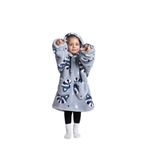 Summshall Blanket Hoodie, Oversized Wearable Sweatshirt Blankets Soft Hug Plush with Front Pocket, Cozy Warm Giant Hooded Snuggle Sweater for Childs Little Boys Girls Raccoon