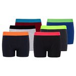 Boys 6 Pack Kids Boxer Shorts Cotton Neon Trunk (9-10 Years,Assorted)