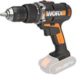 WORX WX372.9 Cordless Hammer Drill 20 V - 50 Nm, 2-Speed Gear & LED Light - for Screwing, Drilling & Impact Drilling - With Double Bit, without Battery & Charger