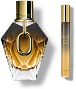 Rabanne Million Gold For Her Le Parfum, 3 oz + Travel Spray 0.34 oz, 2 Ct, Sensual Floral Woody Perfume, Long-Lasting Wear, Jasmine & Sandalwood Notes, Full-Size & Mini Gift Set for Women