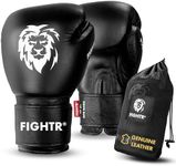 FIGHTR® Pro Boxing Gloves Made of Genuine Leather | Men and Women | for Boxing, MMA, Muay Thai, Kickboxing & Martial Arts 10 12 14 16 oz | incl. Carrying Bag