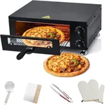 12" Electric Pizza Oven Commercial Pizza Maker with Observation Window Countertop Pizza Machine 1100w With Timer, Stainless Steel Pizza Cooker,Indoor Countertop Pizza Oven