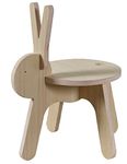 Keypak Rabbit Shaped Kids Chair, Cute Wooden Stool For Toddlers, Playroom Children Furniture, for Boys & Girls