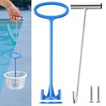 Skimmer Basket Handle, Pool Skimmer Basket Hook, Universal Pool Skimmer Basket with Handle Fit All Skimmer Basket for Debris Removal, Keep Hands Safe and Clean (1 Piece)