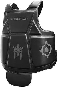 Meister Body Armor - MMA & Boxing Chest Guard w/Groin Protector - Black - Adult Large