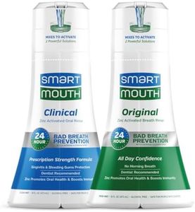 SmartMouth Original Activated & Clinical DDS Mouthwash, Bad Breath, Gums Aid, 16 fl oz Each