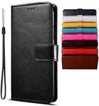 Case for Alcatel 1 2021/Alcatel 1 5033D Mobile Phone Case, Magnetic Closure, Premium PU Leather Flip Case, with Card Slots, Wallet, Stand Function, Mobile Phone Case for Alcatel 1 2021, Black