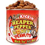 Kickin’ Carolina Reaper Pepper Honey Spicy Hot Peanuts – 12oz - Ultimate Spicy Gourmet Gift Peanuts - Try if You Dare!