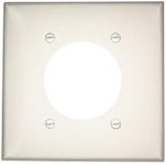 Leviton 2-Gang Flush Mount 2.15-Inch Diameter, Device Receptacle Wallplate, 80726-W