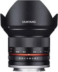 Samyang 12mm F2.0 NCS CS Photo Manual Camera Lens for Fuji X Mount, Black