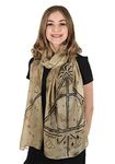 Deathly Hallows Harry Potter Lightweight Scarf Standard Beige