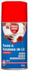 PROTECT EXPERT - Aérosol Anti Puce & Punaise de Lit - Traite les Infestations - Action Choc - Effet Foudroyant- Traite 100 m3 - Insecticide - PUPA150