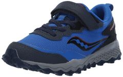 Saucony Unisex Kids Alternative Closure Running Shoes, Blue Black, 19.5 cm